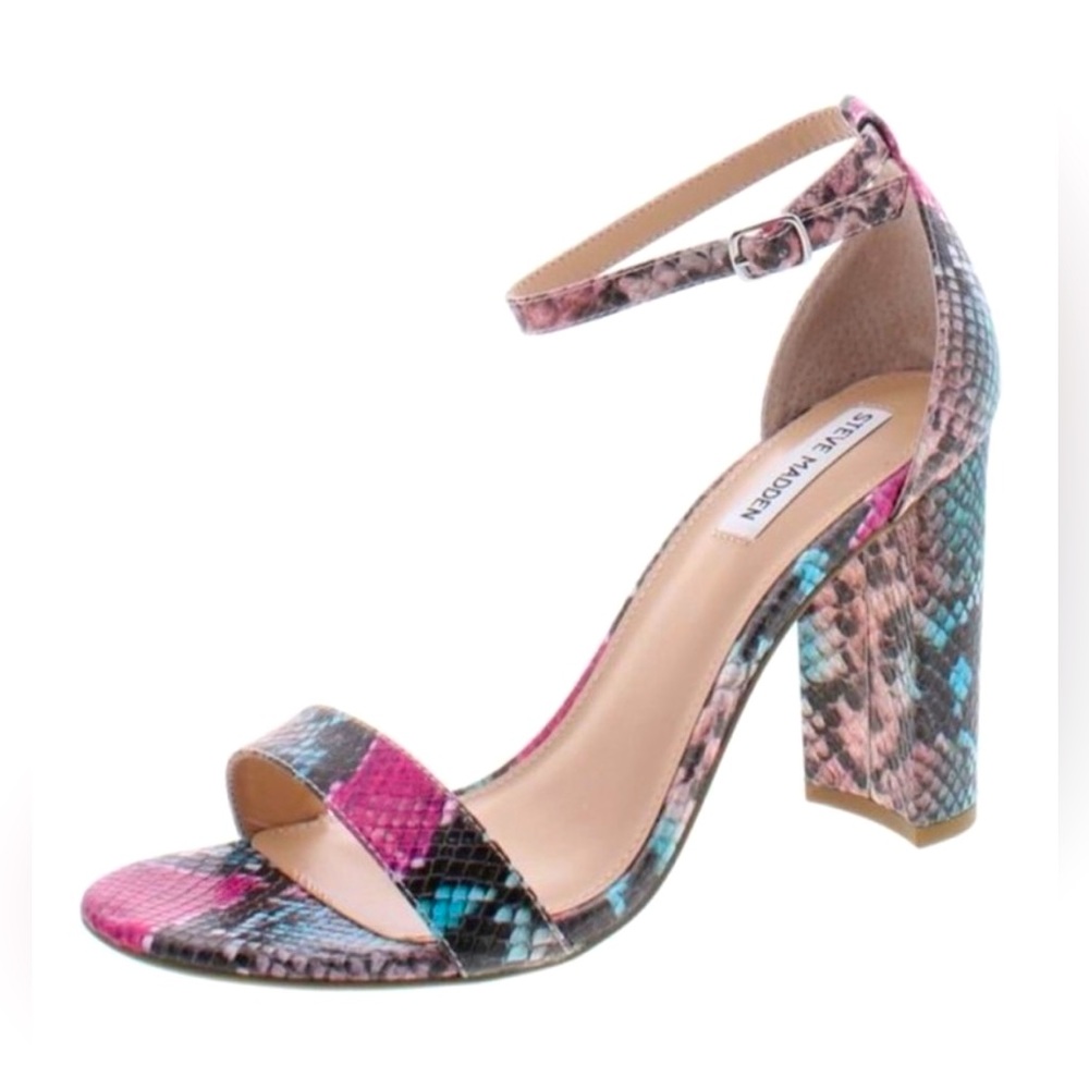 Steve Madden Multi Color Carrson Snake Skin Heels Size 8M